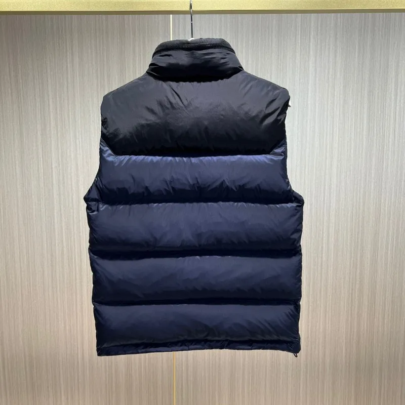 Autumn and winter male Stand collar Down feather waistcoat Y2K Casual jacket Hidden cap warm Fashion clothing movement male coat