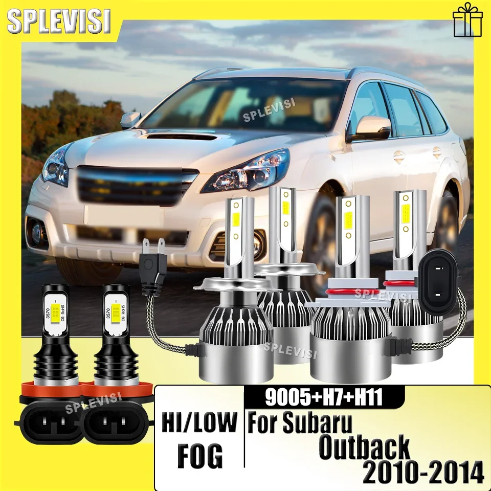 Value Lighting LED Headlight Foglamp Daily Commute Essential For Subaru Outback 2010 2011 2012 2013 2014 Legacy 2010 2011 2012