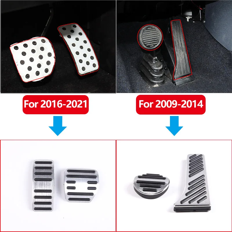 

For Mercedes-Benz Smart 451 453 Fortwo Forfour 2009-2021 Aluminum Alloy Car Accelerator Pedal Brake Pedal Decorative Accessories