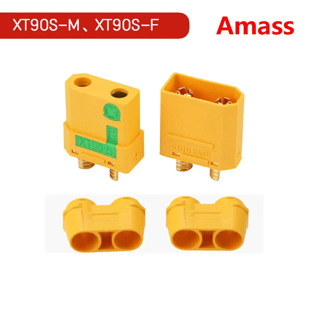 

10PCS Amass XT90S anti spark connector 5 Pairs Amass XT90-S male female coonector Anti-Spark Adapter for Car Lipo Battery