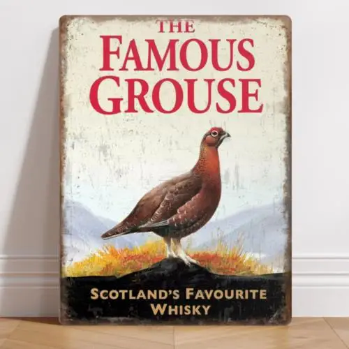 Letrero de metal personalizado, Bar, Pub, cocina, hombre, cueva, famoso regalo de whisky Grouse