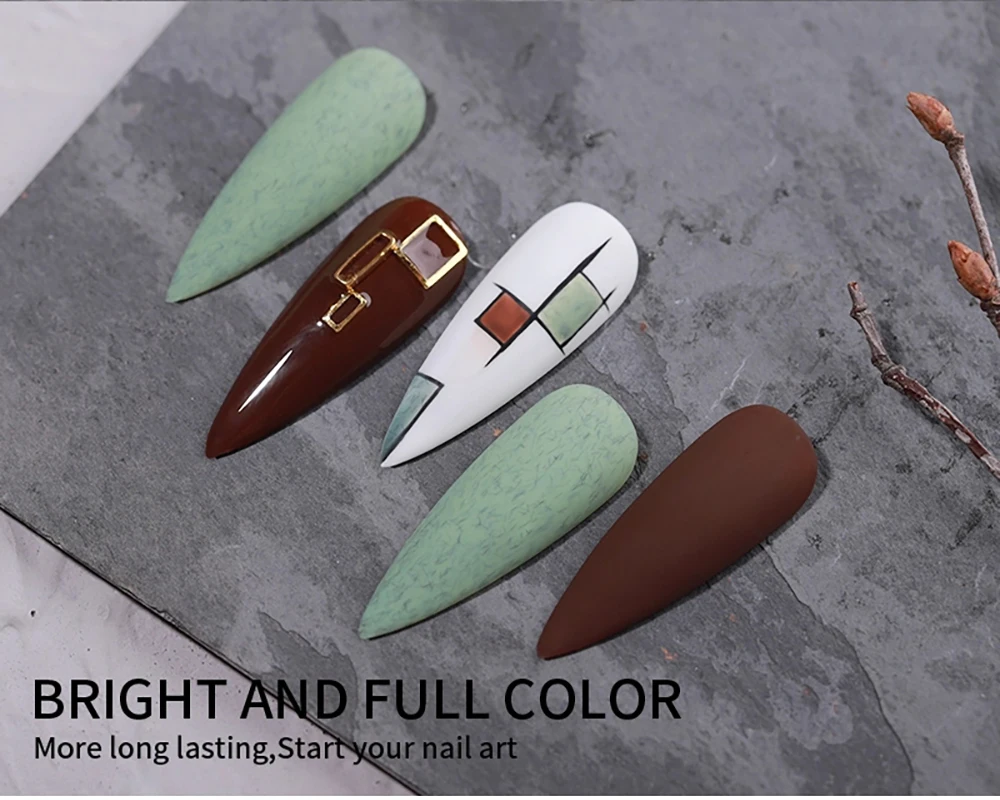 Vendeeni 9 Farben Flauschiger Gel-Nagellack Semi-Permanent UV LED Aushärtbarer Gel-Lack DIY Plüsch Samt Nagelkunst Gel-Lack – Detail 9