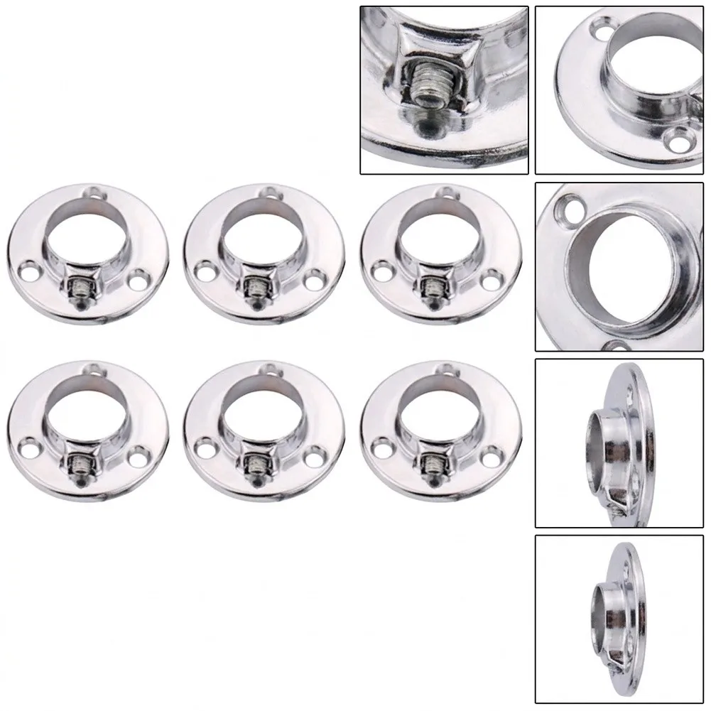 Closet Rod Base 25mm Wardrobe Rod Clothing Organization Deformation Resistant Easy Positioning Inner Diameter 25mm