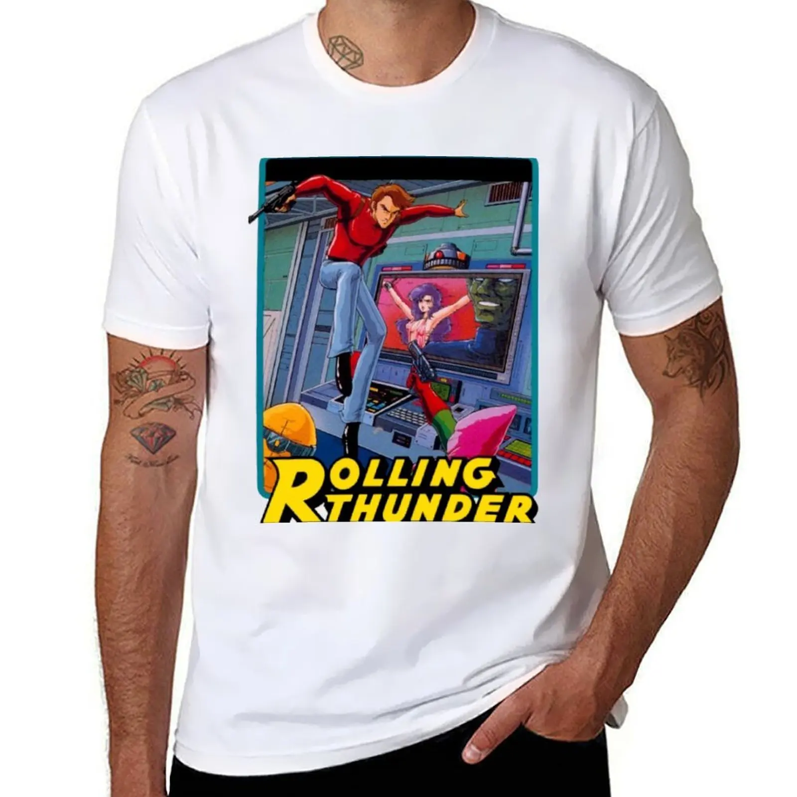 

rolling thunder T-Shirt t shirts for man graphic funny t shirt man cotton T-Shirt