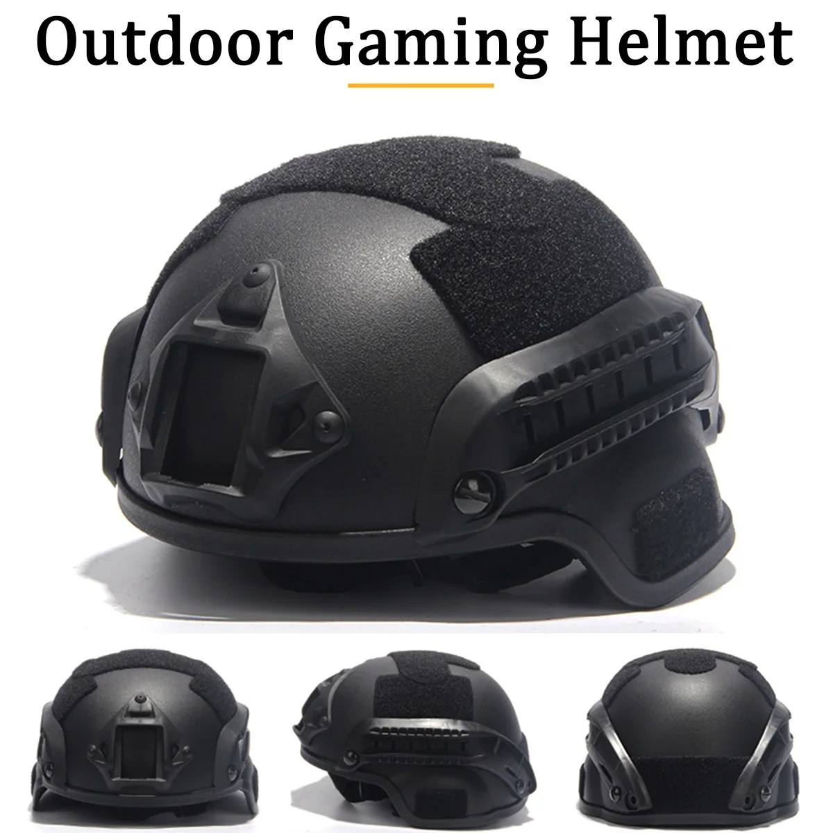 Casco MICH 2000 táctico con visera transparente para airsoft y paintball - imagen 4