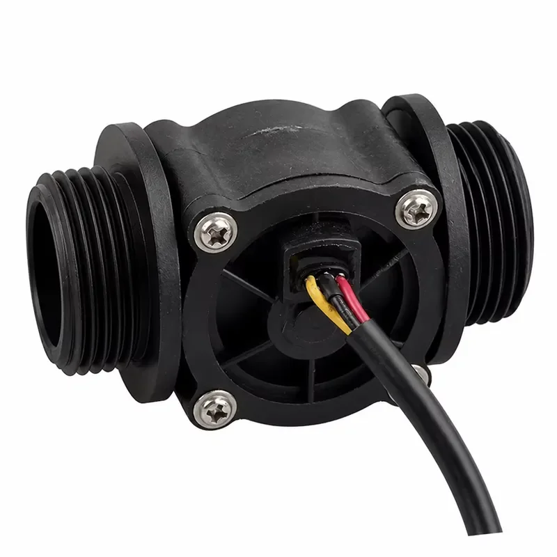 DIJIANG Irrigation Accessories Plasric Water Flowmeter Counter Sensor DN25 G1'' Male Male Thread 2-60LPM DC24V Waterproof