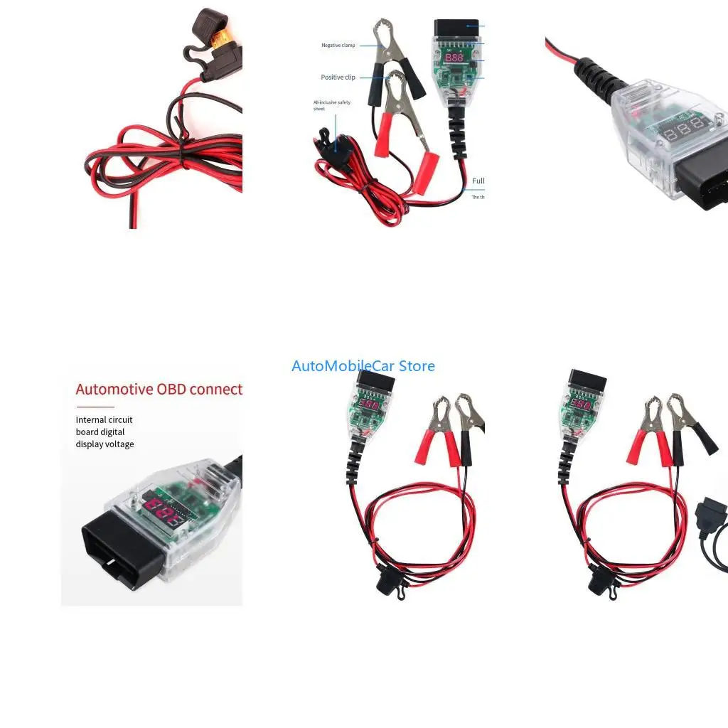 G8TE Car OBD2 Diagnostic Tool Memory Saver Battery Plugs Emergency Power Supply Cable