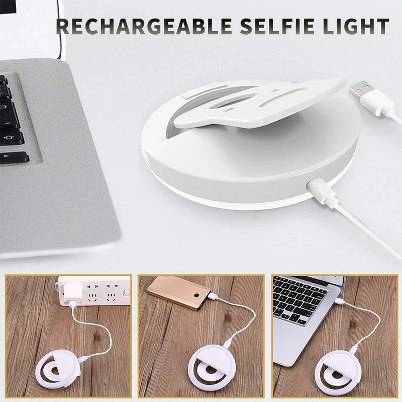 Led Selfie Ring Light Selfie Ringlamp Mobiele Telefoon Led Lamp Foto Beauty Video Lightfor  Universele phone Accessoires