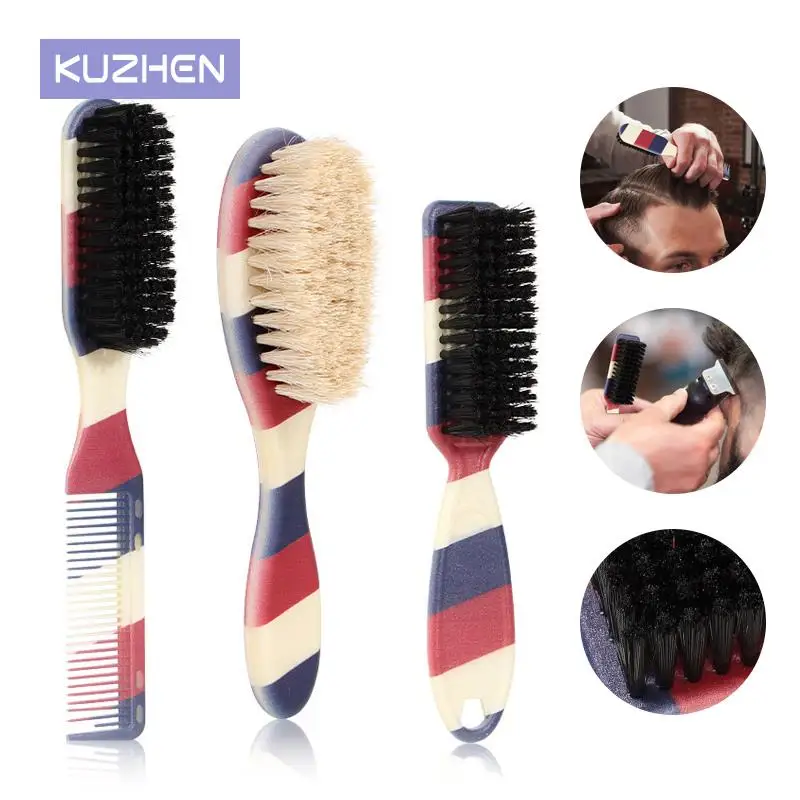 New Type Double-sided Professional Barber Neck Brush Comb Shaving Beard Salon Carving Duster Cleaning Brush Hair Cutting Comb