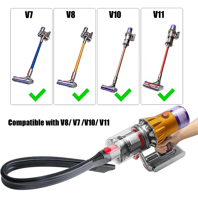 Ugello a lancia flessibile compatibile per Dyson V15 V11 V10 V8 V7, tubo di prolunga per Kit di pulizia auto con ugello flessibile
