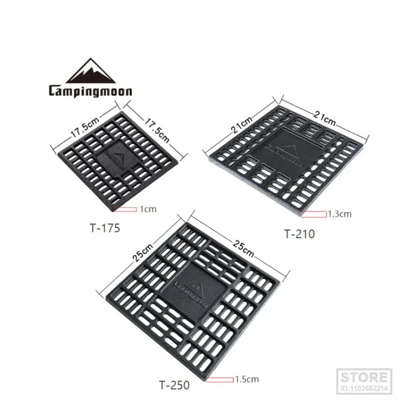 CAMPINGMOON Outdoor Camping Barbecue Fire Table Cast Iron Carbon Bed Baking Utensils Supplies Saving Carbon Ashoven