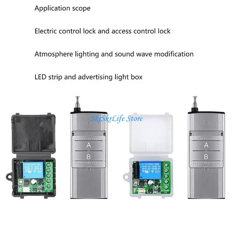 E65E 433 ميجا هرتز العالمي للتحكم عن بعد DC12V وحدات الاستقبال طقم إرسال الترددات اللاسلكية #3