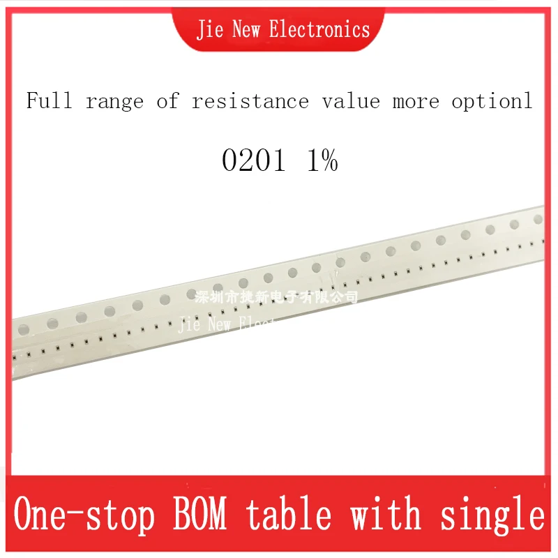 

100pcs 1% 0201 SMD resistor 0R-10M 1/20W 0R 1R 10R 100R 220R 330R 470R 1K 2.2K 4.7K 10K 100K 220K 470K 750K 1M 2.2M 5.1M 8.2M