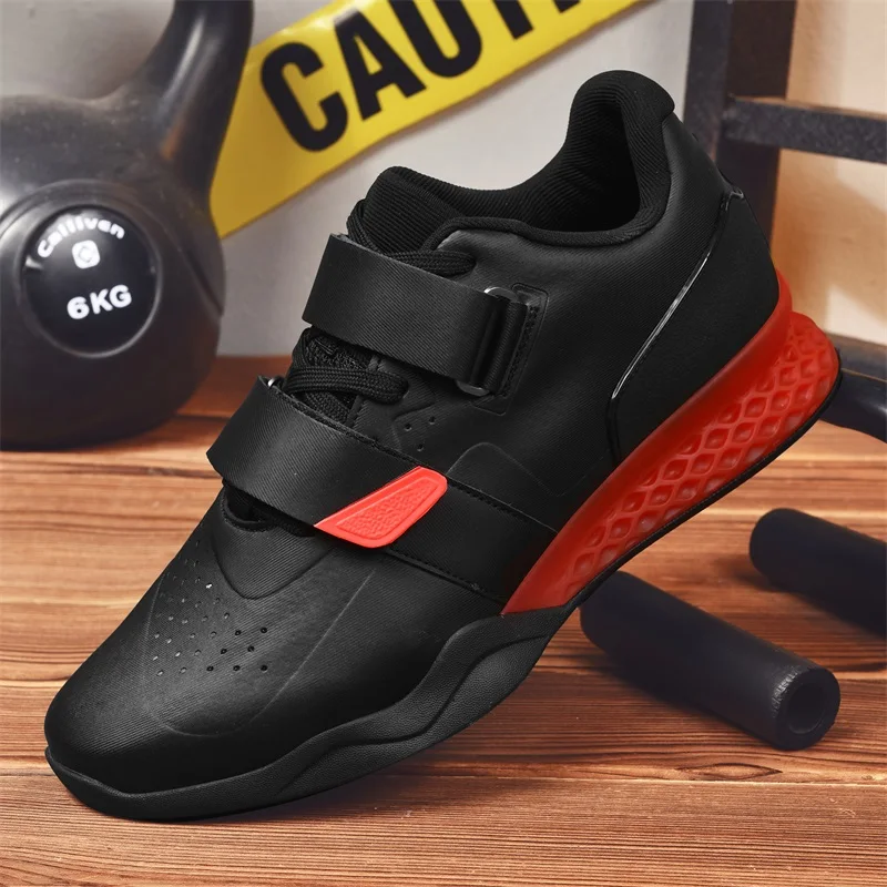 2025 New Powerlifting Shoes for Men Balance Weightlifting Squat Shoes Non Slip Strength Training Shoes Indoor Fitness Sneakers