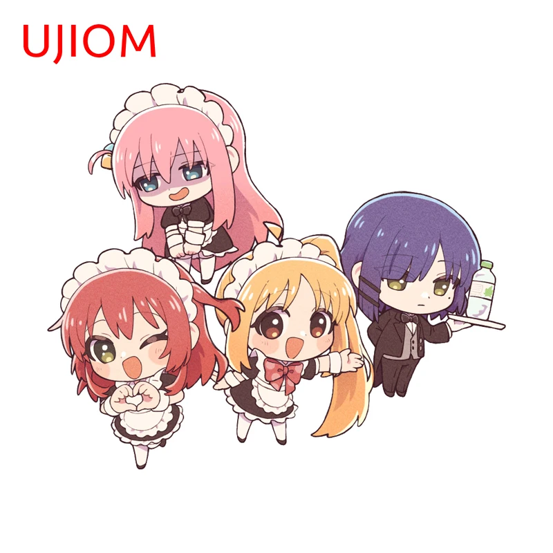 UJIOM Gotoh Hitori Yamada Ryo Ijichi Nijika Kita Ikuyo Maid Uniform Wall Sticker Anime Girl Decals Waterproof Graphics Wallpaper