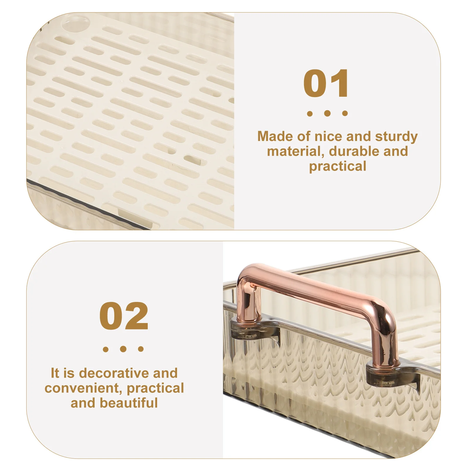 

Transparent Double Layer Fruit Tray Fine Craftsmanship Kitchen Drain Board For Cups Plates Fruits Vegetable Drying Rack