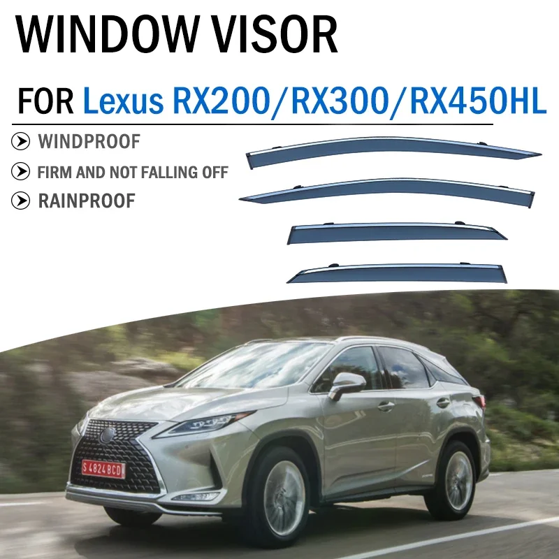 

2016-2019 FOR Lexus RX RX200 RX300 RX450HL Window Visor Deflector Visors Shade Sun Rain Guard Smoke Cover Shield Awning Trim