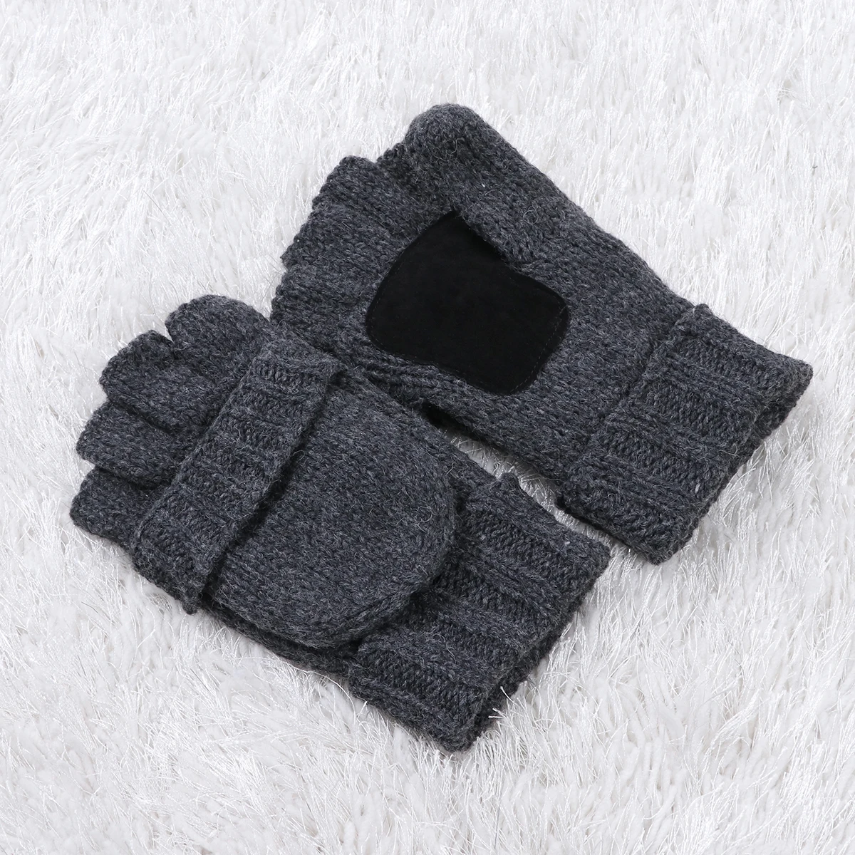 

Winter Warm Gloves for Thick Knitting Half Finger Sports Gym Fitness Wrist Protectors Sweat Absorbent Breathable Anti