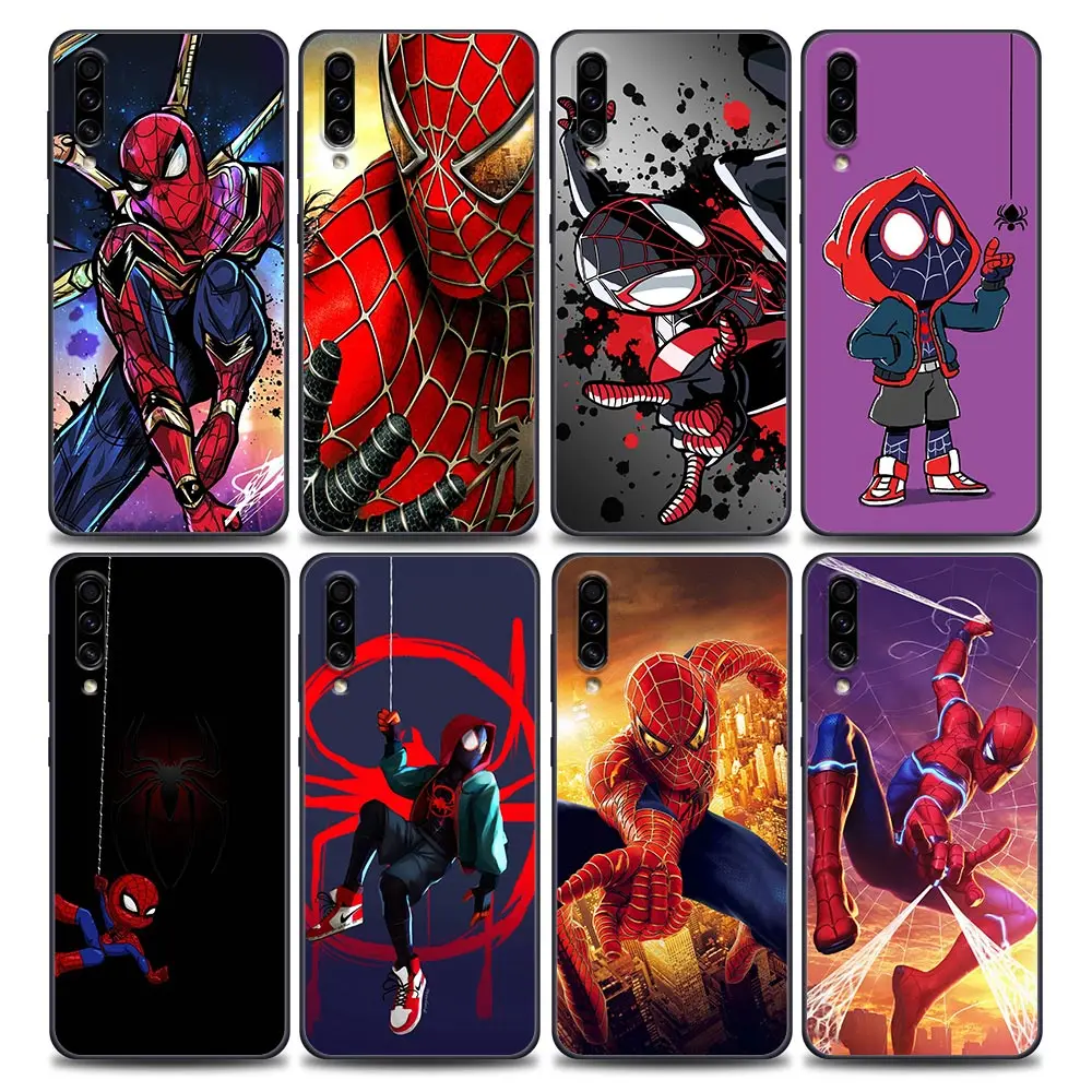 Marvel Phone Case For Samsung Galaxy A30s A10e A40 A50 S A60 A70 A80 A7 A9 2018 Soft Coque Fundas Cover Spider-Man Miles Morales