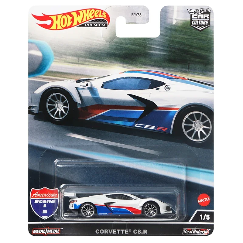 Original Hot Wheels Premium Car Culture American Scene Diecast 1/64 Voiture Corvette Ford Tesla Dodge Boy Toy for Children Adult