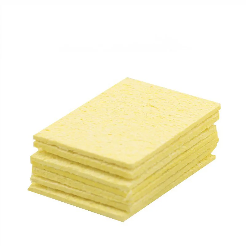 20PCS/40PCS/80PCS/100Pcs Yellow Cleaning Sponge Cleaner for Enduring Electric Welding Soldering Iron