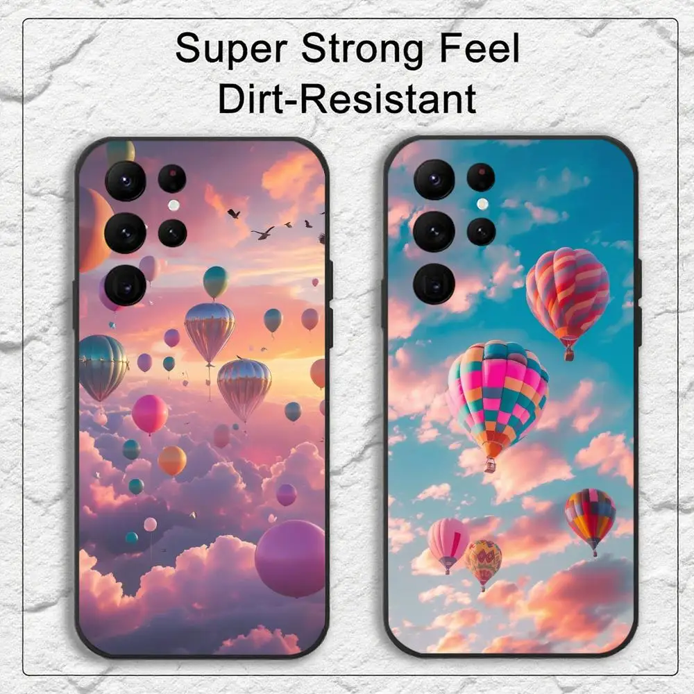 Hot Air Balloon Fashion Phone Case For Samsung S Series S20 S21 S22 S23 S24 FE Plus Ultra TPU Soft To Skin-friendly Case