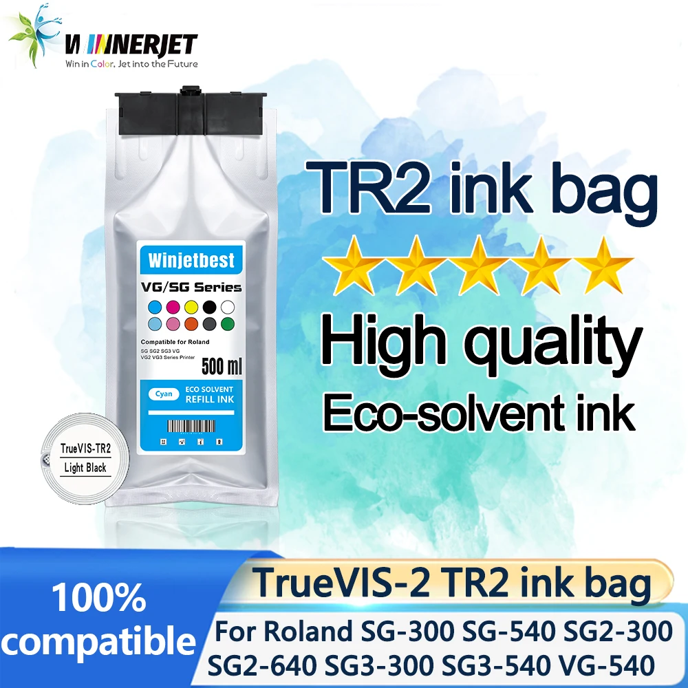 

Winnerje TR2 Экосольвентный пакет с чернилами с чипом для Roland TrueVIS VG2-540 VG2-640 VF2-640 SG3-540 VG3-540 VG3-640 SG2-300 SG2-540