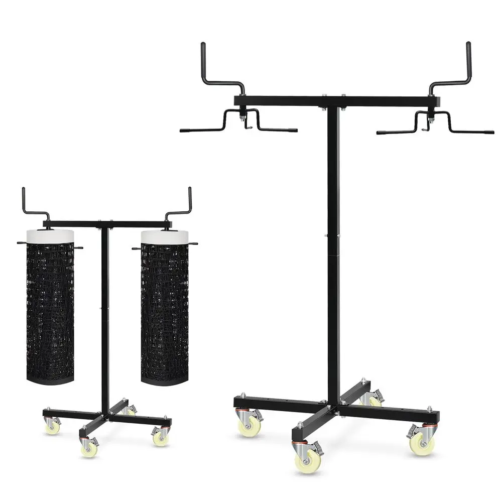 

Sports Net Storage Rack with Lockable Wheels, HeavyDuty Holder for Volleyball, Tennis, Pickleball, Badminton Nets, SpaceSaving
