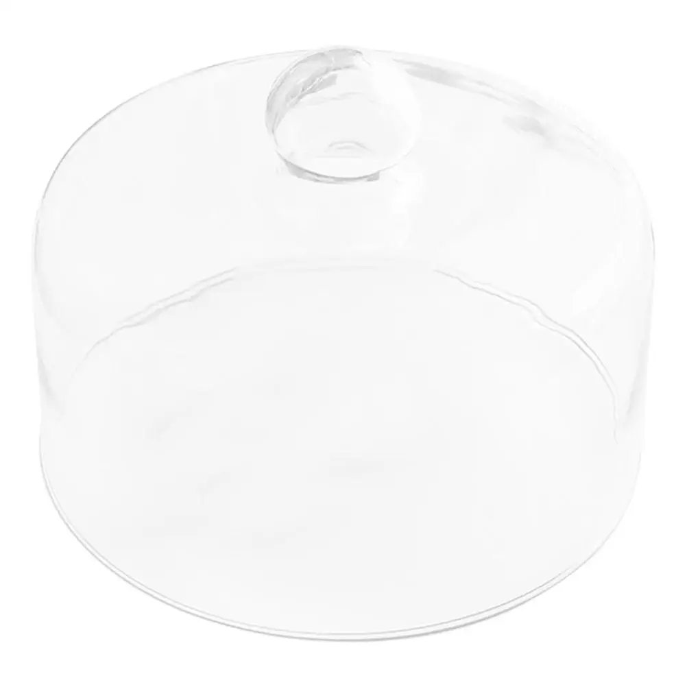 

Food Cover Cake Stand Dish Plate Transparent Snack Round Glass for Bakery Tray Household Dome Lid
