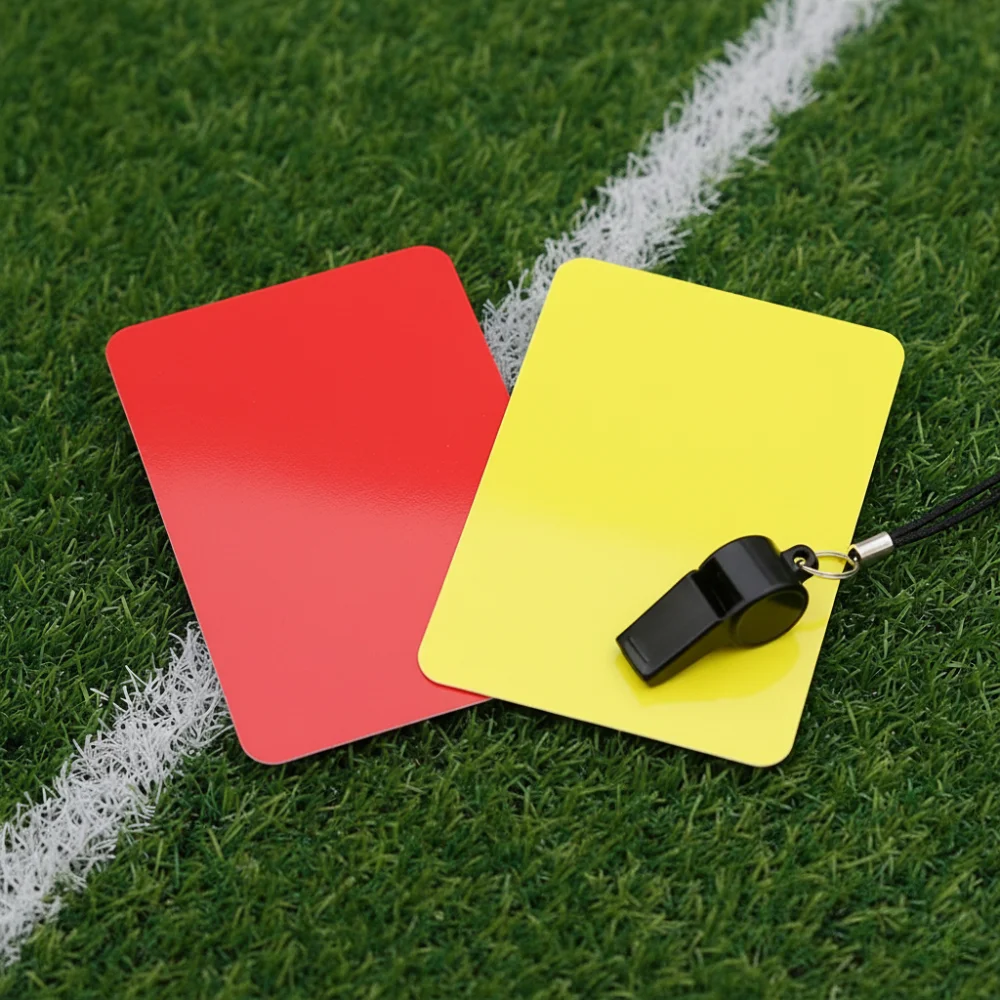 

PVC football referee warning red and yellow card football match training referee tool football sports accessory 8x11cm