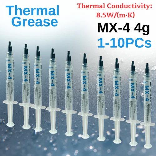 Procesador de pasta térmica MX-4 4g 8,5 W/m.K para CPU GPU impresora disipador de calor enfriador compuesto de grasa térmica silicona