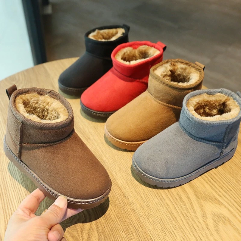 

Winter Child SnowBoot2026New Style Simple Lightweight Girl Plush Cotton Boot Casual Girl Anti Slip Men Women Versatile ShortBoot