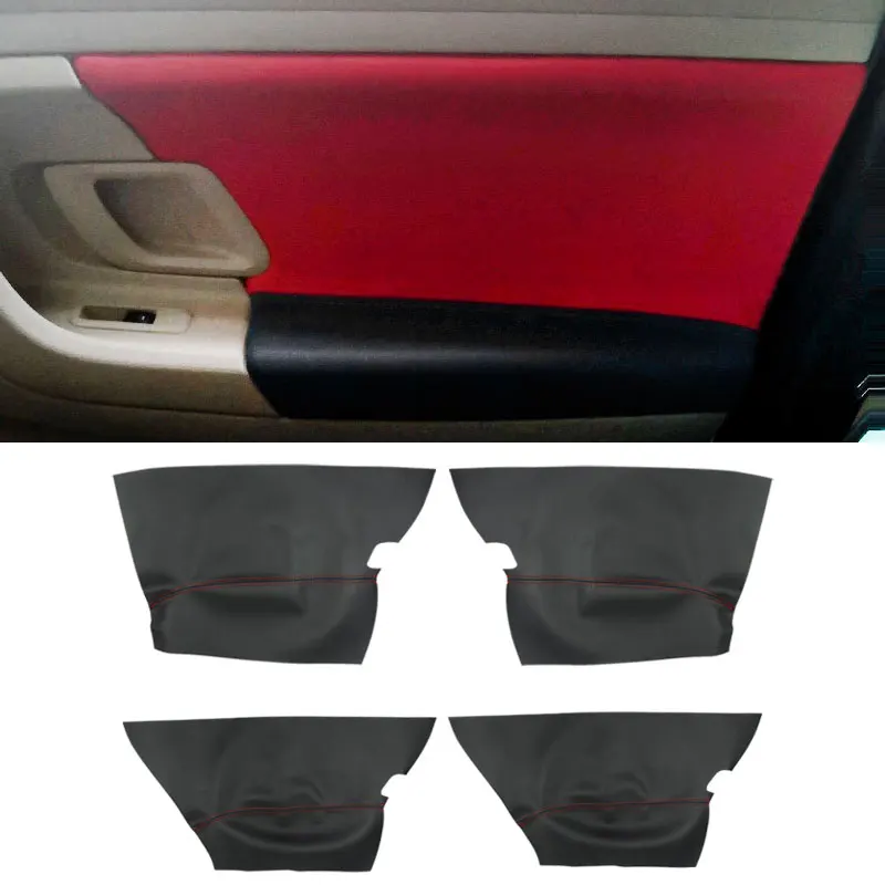 Soft Leather Door Panel Cover For Skoda Fabia 2008 2009 2010 2011 2012 2012 2014 Car Door Armrest Panel Skin Cover Sticker Trim