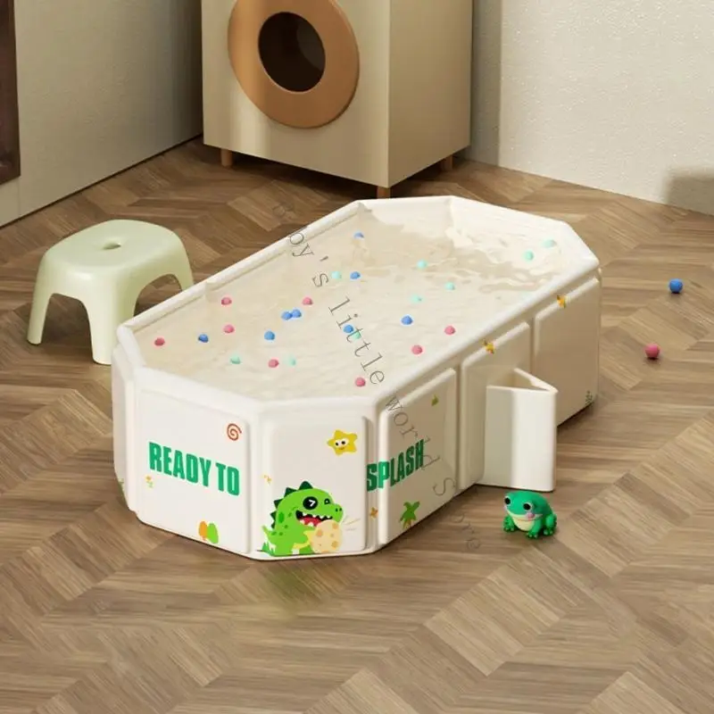 حوض استحمام للأطفال قابل للطي، حوض استحمام قابل للطي للرضع، قطن لؤلؤي آمن وPVC لتجربة حمام صحية B2EB #2