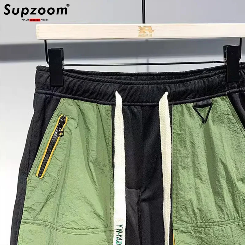 Supzoom New Arrival Top Fashion Loose Casual High Street Trendy Contrast Color Stitching Pocket Personalized Men Cargo Pants