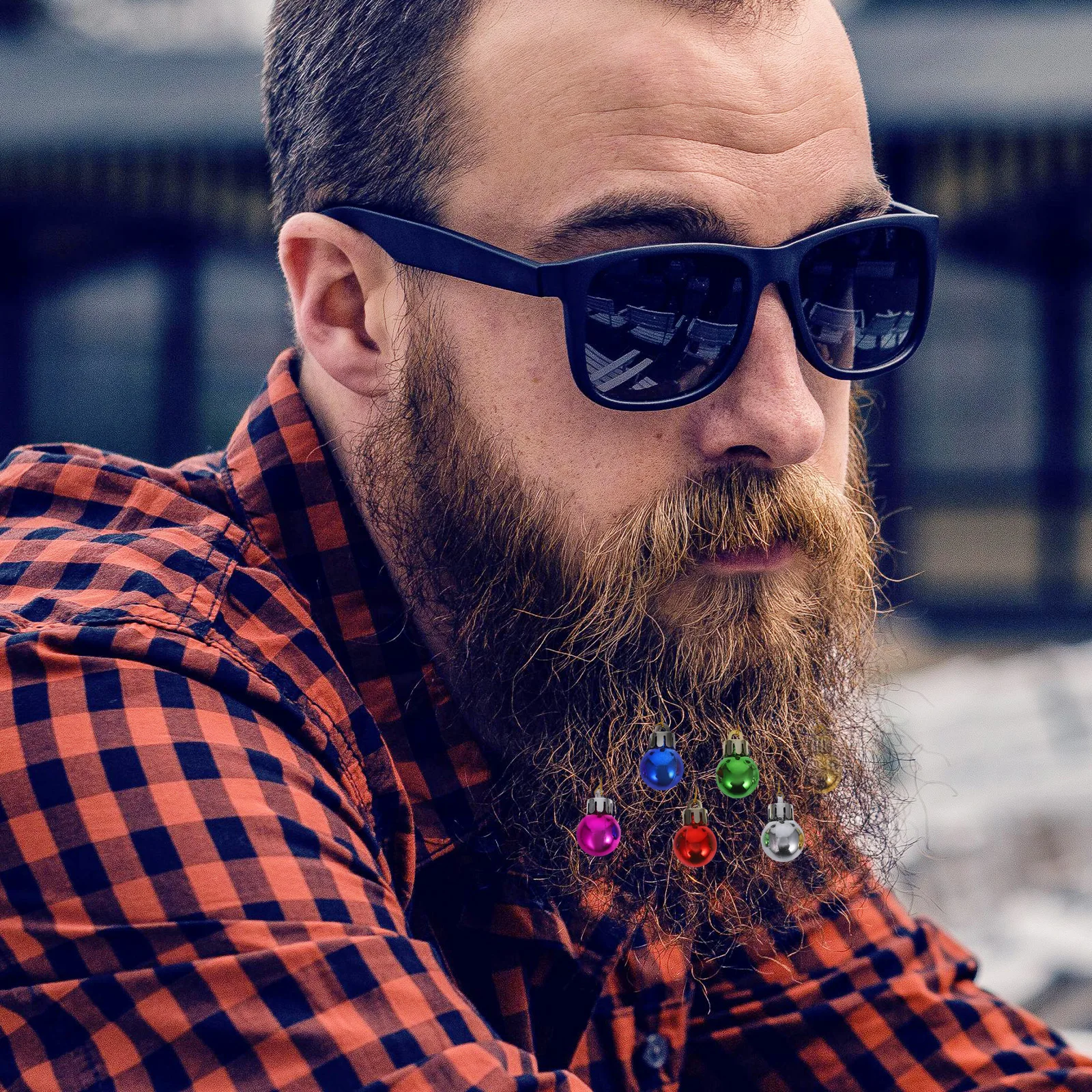 12 stuks kerstbaardclips kleurrijke glanzende gezichtshaarversieringen baarddecoraties vakantiefeestcadeaus voor mannen