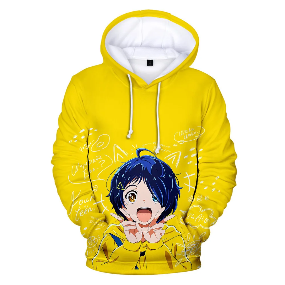 Fani gier Kostium Ohto Ai Cosplay Pinted Bluzy z długim rękawem Anime Pullover Drawstring Coat Ffor Dorosłych Kobiet Mężczyzn Codzienne stroje