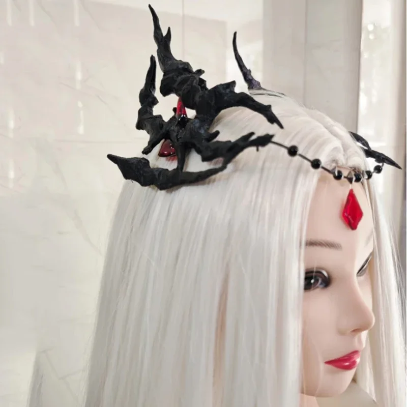 Game Love and Deepspace Sylus Heroines Cosplay Dragon Horn Headwear Earrings Necklace Set Hairpin Jewelry Carnival Accessories