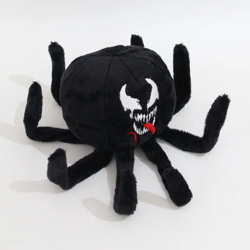 25CM Disney Black Massacre Venom Evil Spider Octopus Tricky Soft Stuffed Animal Anime Horro Game Halloween ChristmasToy