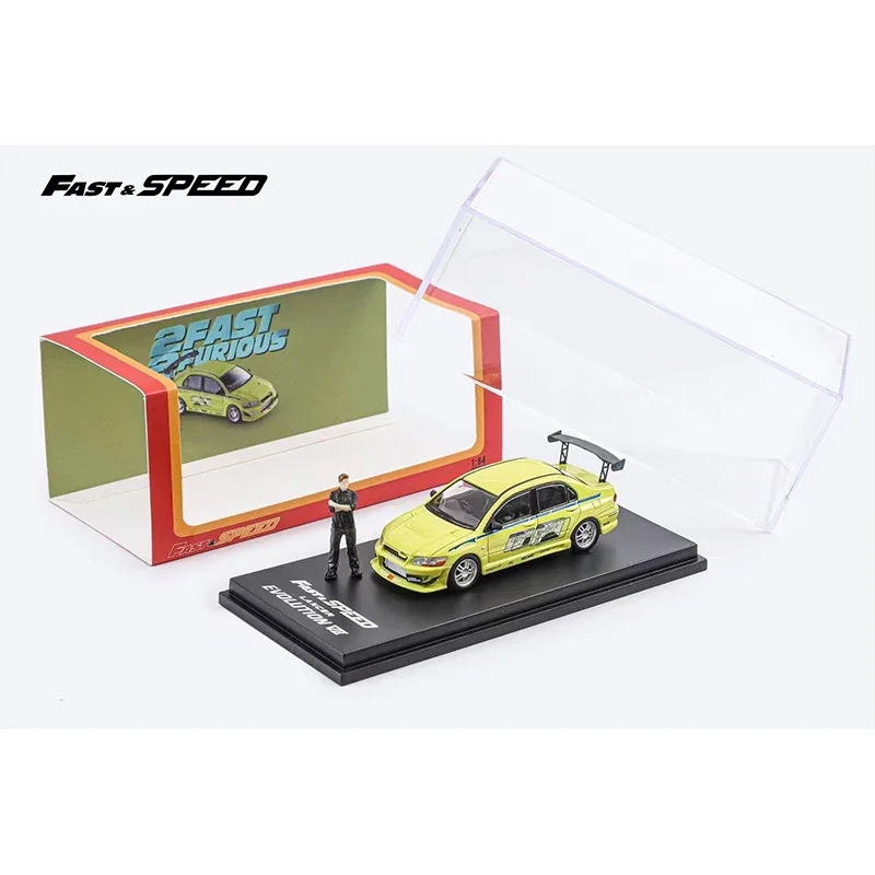 **Pre Sale** FS 1:64 Lancer Evo VII FNF Green Diecast Diorama Car Model Collection Miniature Fast Speed