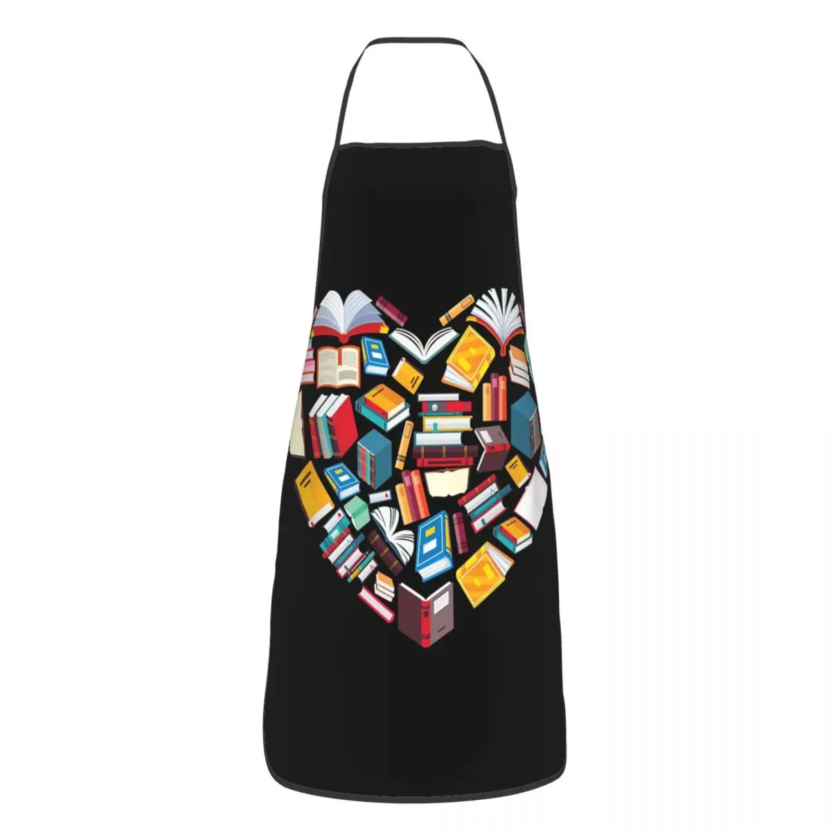 Book Lover Heart Shape Reading Club Librarian Aprons Chef Cooking Cuisine Tablier Waterproof Bib Kitchen Cleaning Pinafore