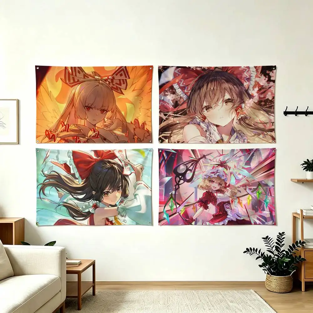 T-Touhou Project Game Flags Wall Hanging Tapestry Outdoor Garage Room Decorative flag Background Blanket