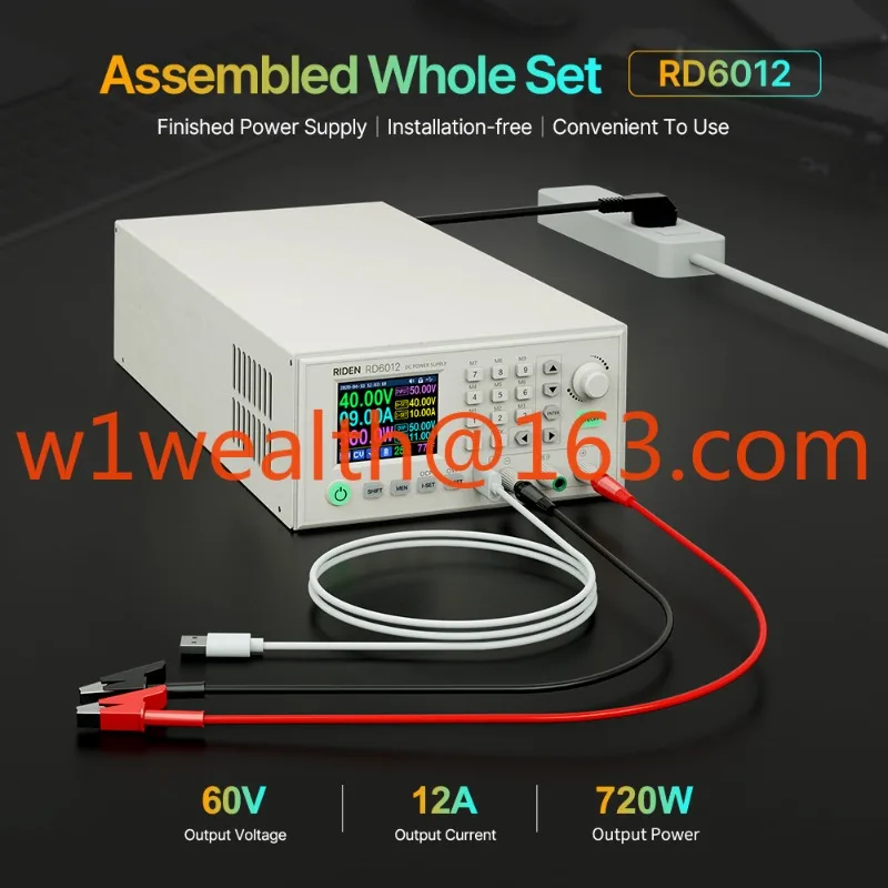 RD6012 USB Digital Control Assembled Set AC to DC Adjustable Bench Variable Power Supply 60V 12A Battery Charging