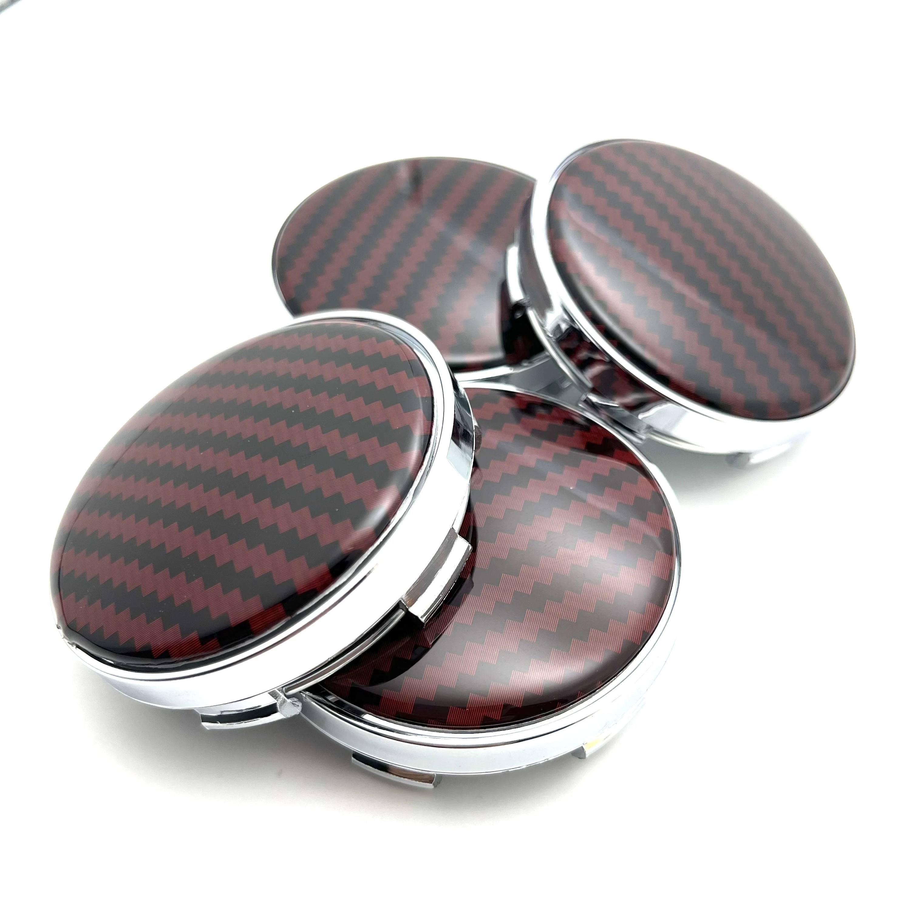 

4Pcs 56mm 60mm Car Wheel Center Caps For High-quality epoxy resin Carbon Fibre Emblem Badge Car Stickers Styling Accessories