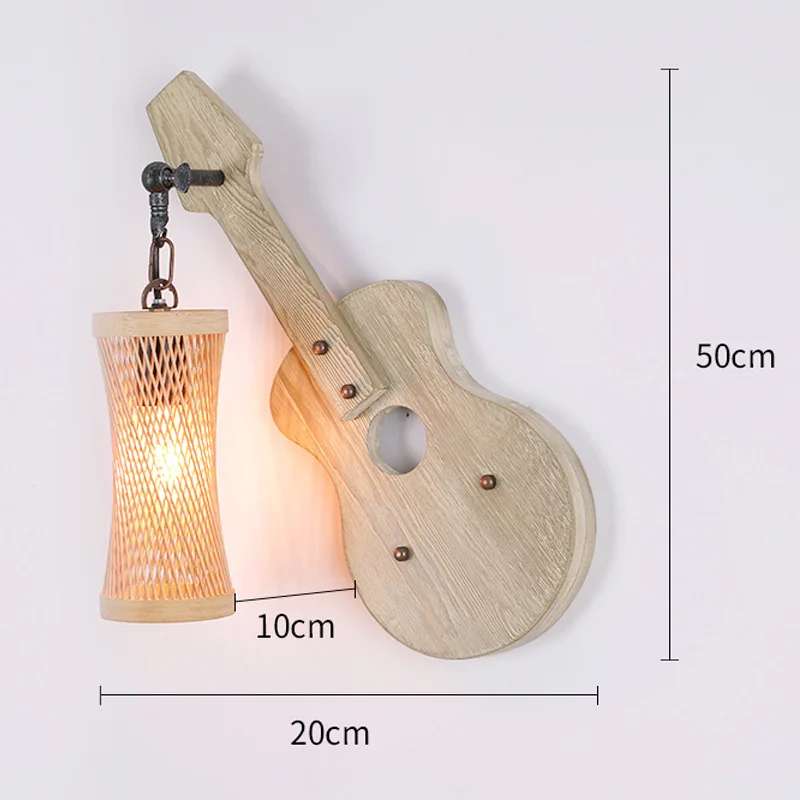 American Creative Wood Wall Lamp Creative Personality Restaurant Bar Hot Pot Shop Bedroom Corridor Decoration Vintage Wall Light