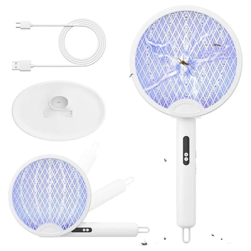 

Электрическая мухобойка B13C, складная, с функцией уничтожения насекомых, 1800 мАч, перезаряжаемая, для дома, двора, патио и кемпинга