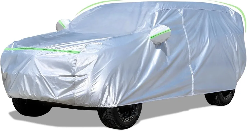 

SUV Car Cover Universal Fit 191-207 inches Waterproof All Weather Hail Protector Sun Protection Door Zipper