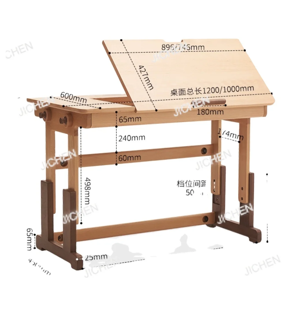 

Многофункциональный регулируемый учебный стол и парта из бука E2165