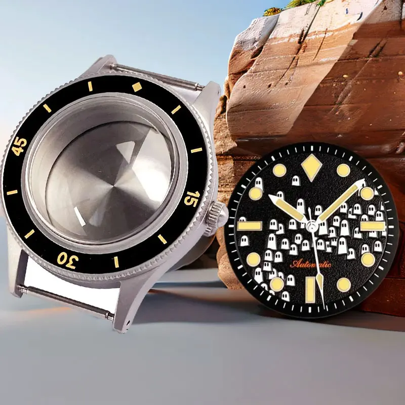 

50 FATHOMS Watch Case Bubble Sapphire Crystal 20BAR Sandblasted 40mm for NH34 NH35 NH36 NH38 NH70 NH72 ETA2824 PT5000 SW200