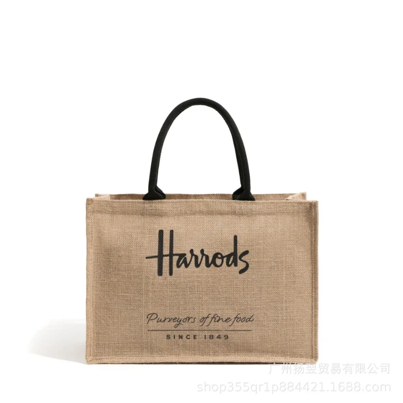 

2023 New Simple Cotton and Linen Handbag Shoulder Bag Large Capacity Bento Bag Lightweight Commuter Shopping Fashion Tote Bag